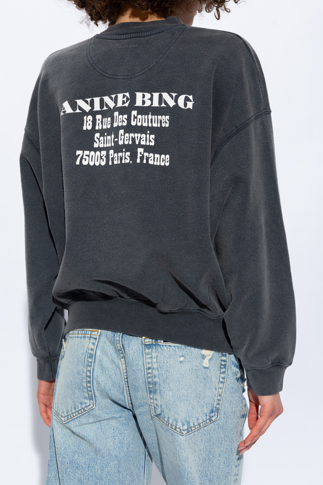 Grey Jaci printed sweatshirt Anine Bing GenesinlifeShops KR